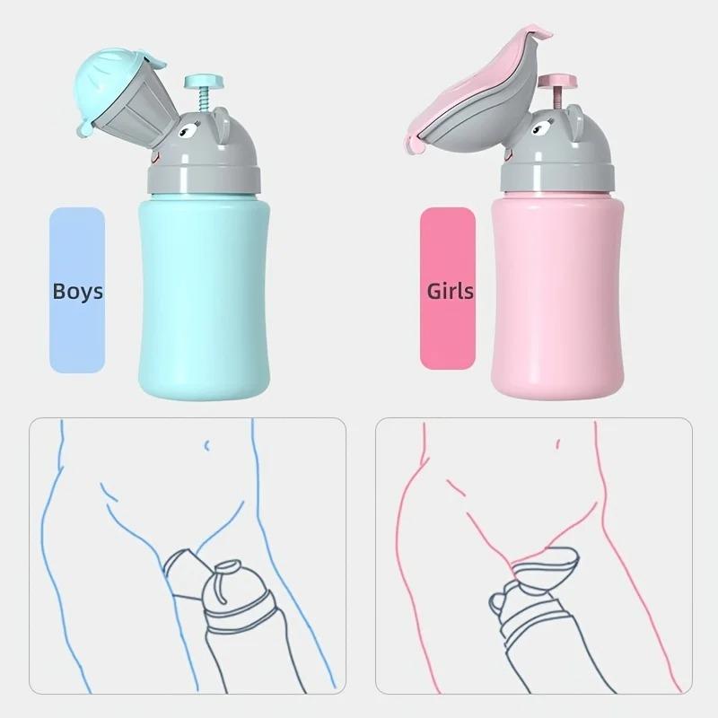 Vaso sanitário portátil para higiene de bebês, mictório para meninos e meninas, vaso sanitário externo para viagem, antivazamento, prático para crianças, treinamento de vaso sanitário
