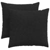Sofa Cushions 2 Pcs Black 45 X 45 Cm Fabric