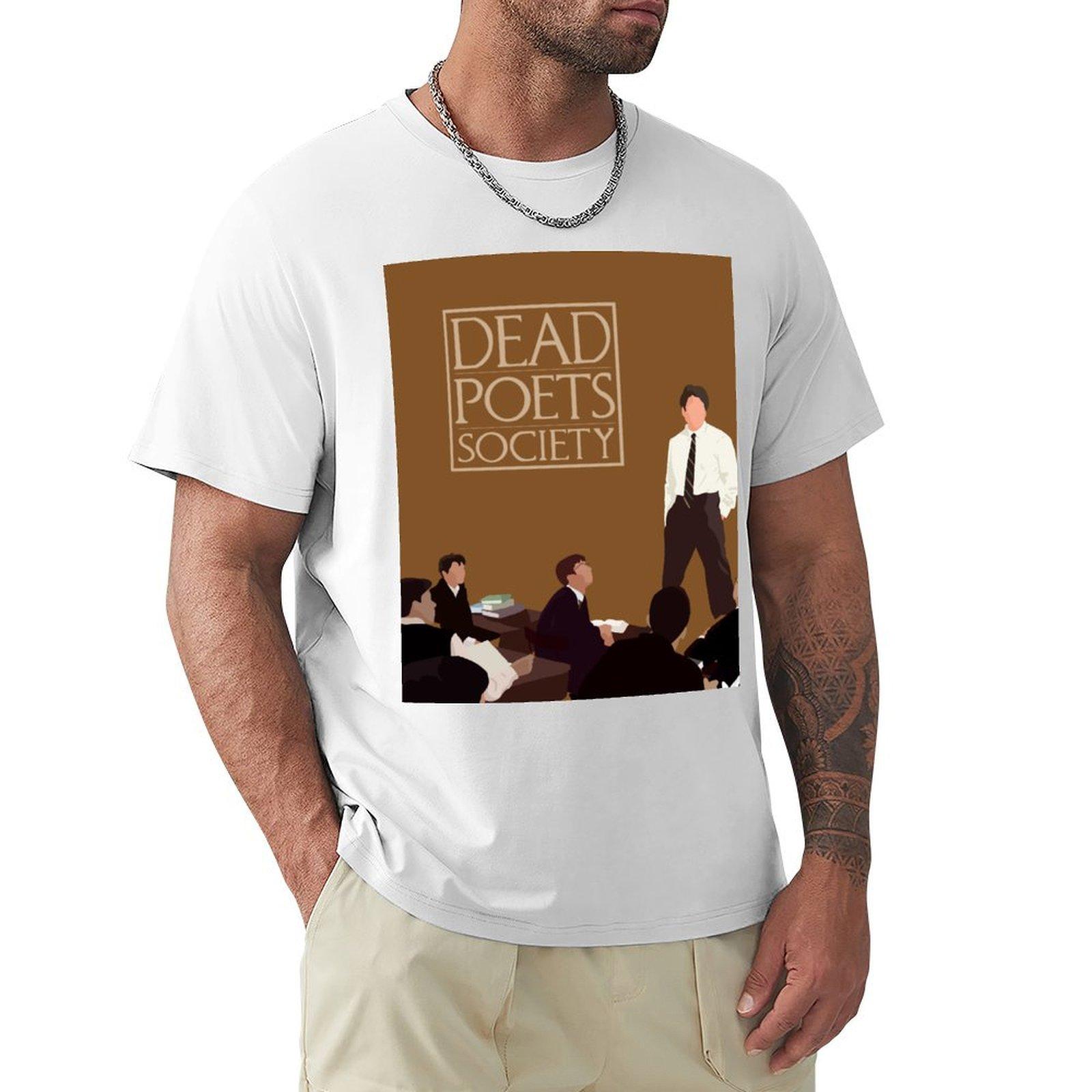 Dead Poets Society Minimalist Poster Tshirt Casual Loose Short Sleeve Tee For Unisex S