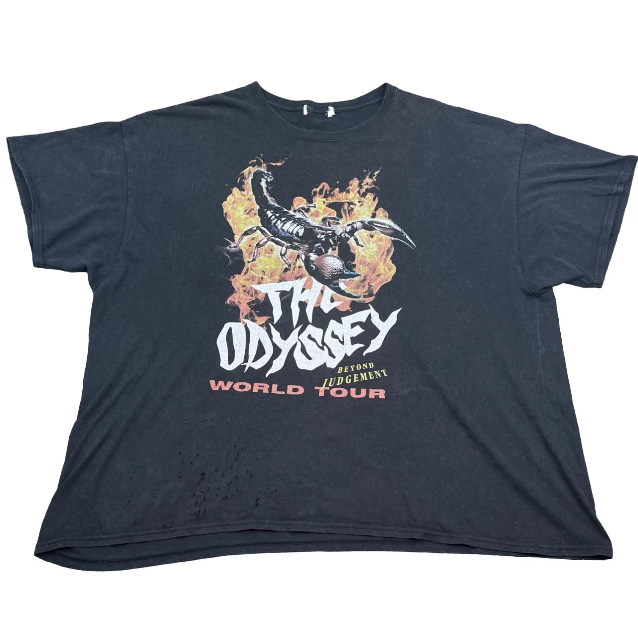 Vintage The Odyssey World Tour T Shirt Men s Size 3XL Oversized Gray Scorpion S