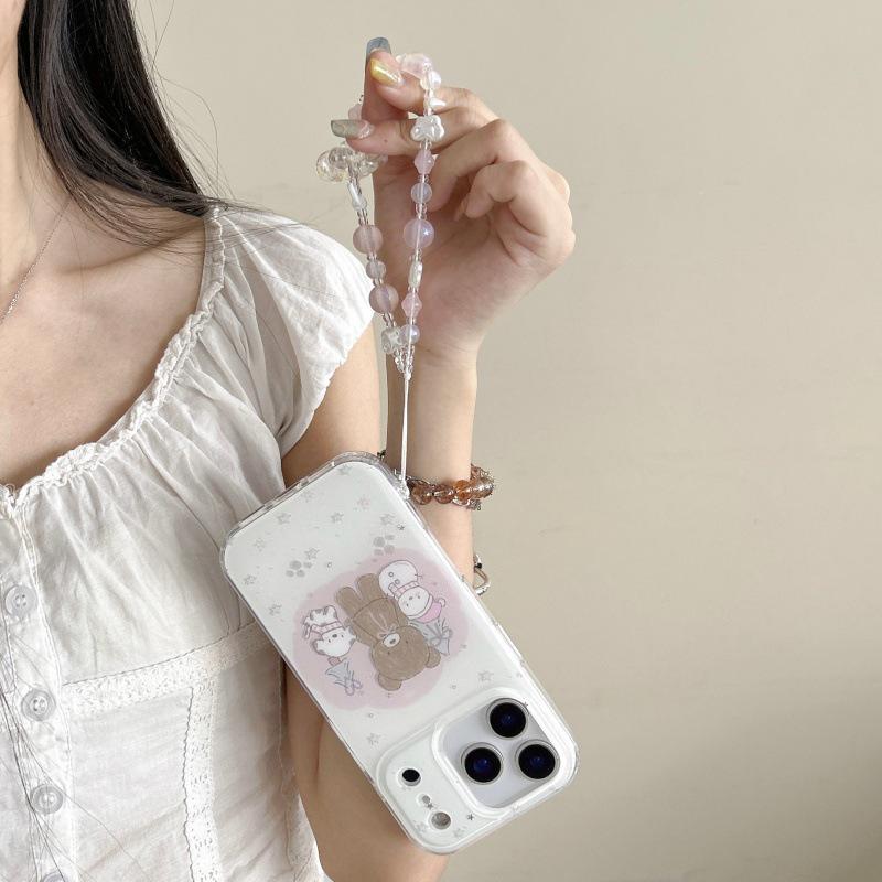 Korean Style Cute Bear Dog iPhone 16 Pro Max Case