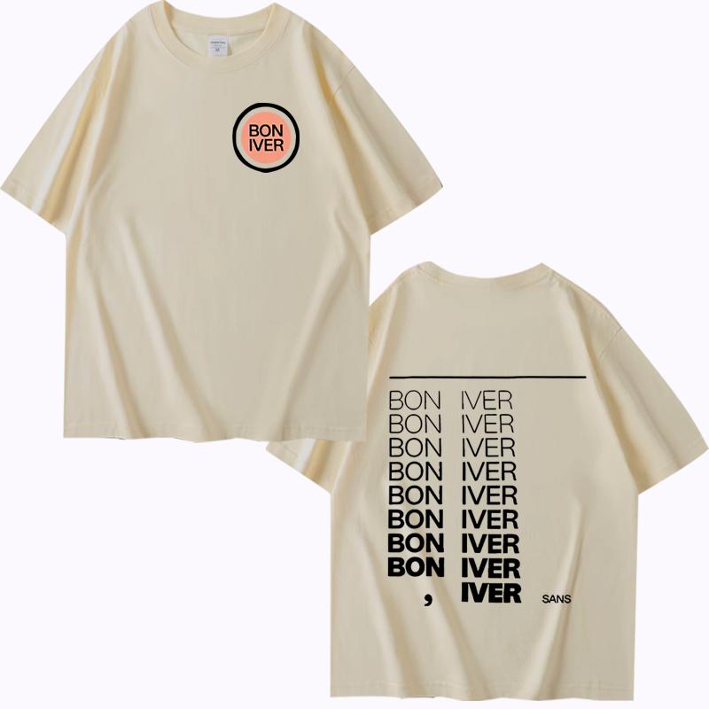Bon Iver Sable Fable Album 2025 T-shirt men women Oversized 100% Cotton Hot sale short sleeve Summer print Unisex plus size tops