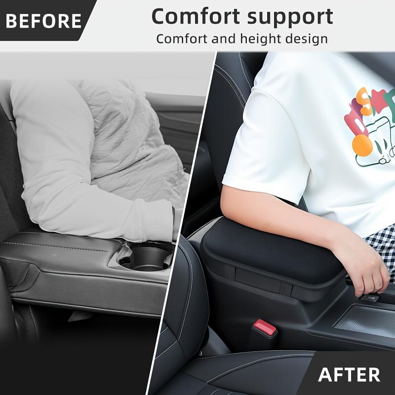 1 Stück Schwarzes Auto Mittelkonsolenpolster, Armlehnenbox Höhenpolster, Armpolster - weich und bequem
