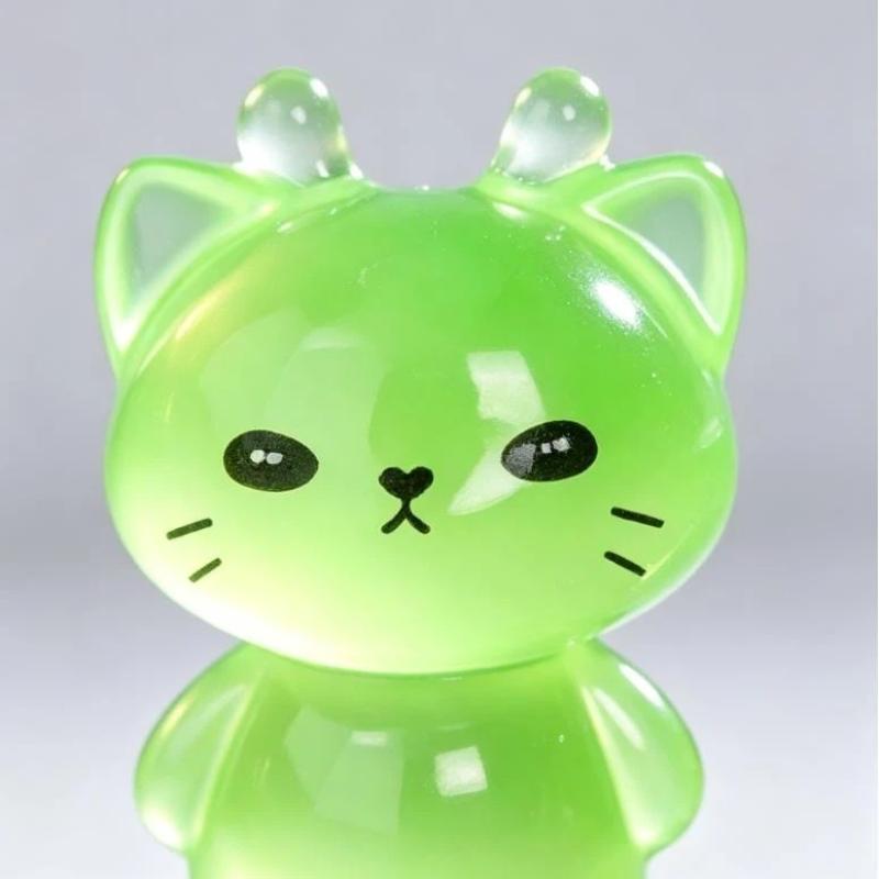 Luminous Mini Cat Duck Resin Figurines 10Pcs Glow In The Dark for Micro Landscape Bonsai Home Desktop Decor