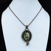 Prehnite, Moonstone Gemstone Pure Copper Wire Wrapped Designer Handmade Pendant Jewelry Gift