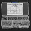 300pcs Stainless Steel Washer M2.5 M3 M4 M5 M6 M8 External Tooth Screw Nut Flat Gasket Kit for Electrical Connections Household Automotive Marine
