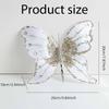 Butterfly Clip Christmas Ornament Glitter Decorative Collectible Artificial Butterfly for New Year Wedding Birthday Office