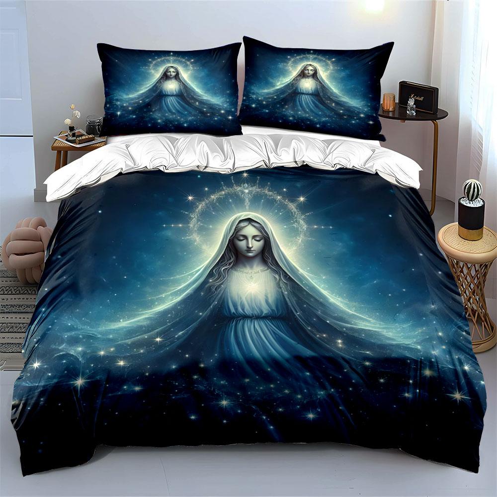 Celestial-Inspired Decorative Art Set  Kid'S And Adults' Bedroom Decor, Exquisite Three-Piece Bedding Set Gift
