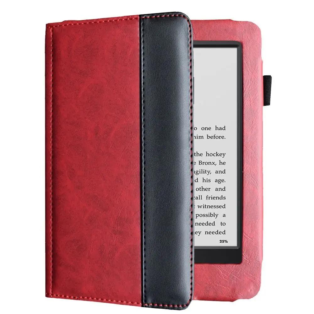 PU Leder e-Reader Schutzhülle Magnetverschluss Kratzfest Paperwhite 1/2/3 Folio-Hülle für Kindle Touch D01200