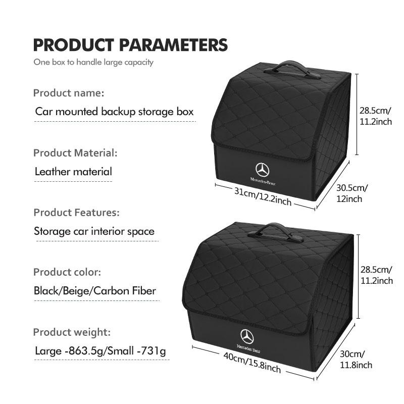 AAVM1 Car Trunk Organizer Box Large Capacity Multiuse Emergency Tool For Mercedes Benz W211 W124 W176 W177 C180 C200 C260 C300 GLC CLE