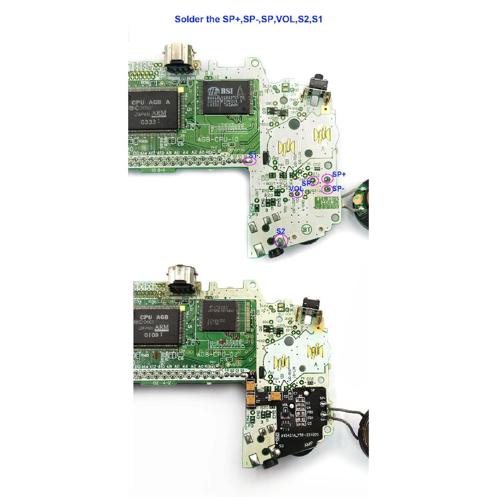 GBA GBA SP Volume Amplifier Module Low Noise Sound Modification Digital Audio AMP Mod For GameBoy Advance GameBoy Advance SP