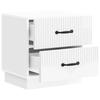 Nightstand Set of 2 High Gloss White 43 x 34.5 x 44.5 cm