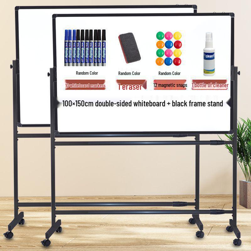 Finches Mobile Double-Sided Magnetic Blackboard/Whiteboard Stand for Home, Office, and Teaching.