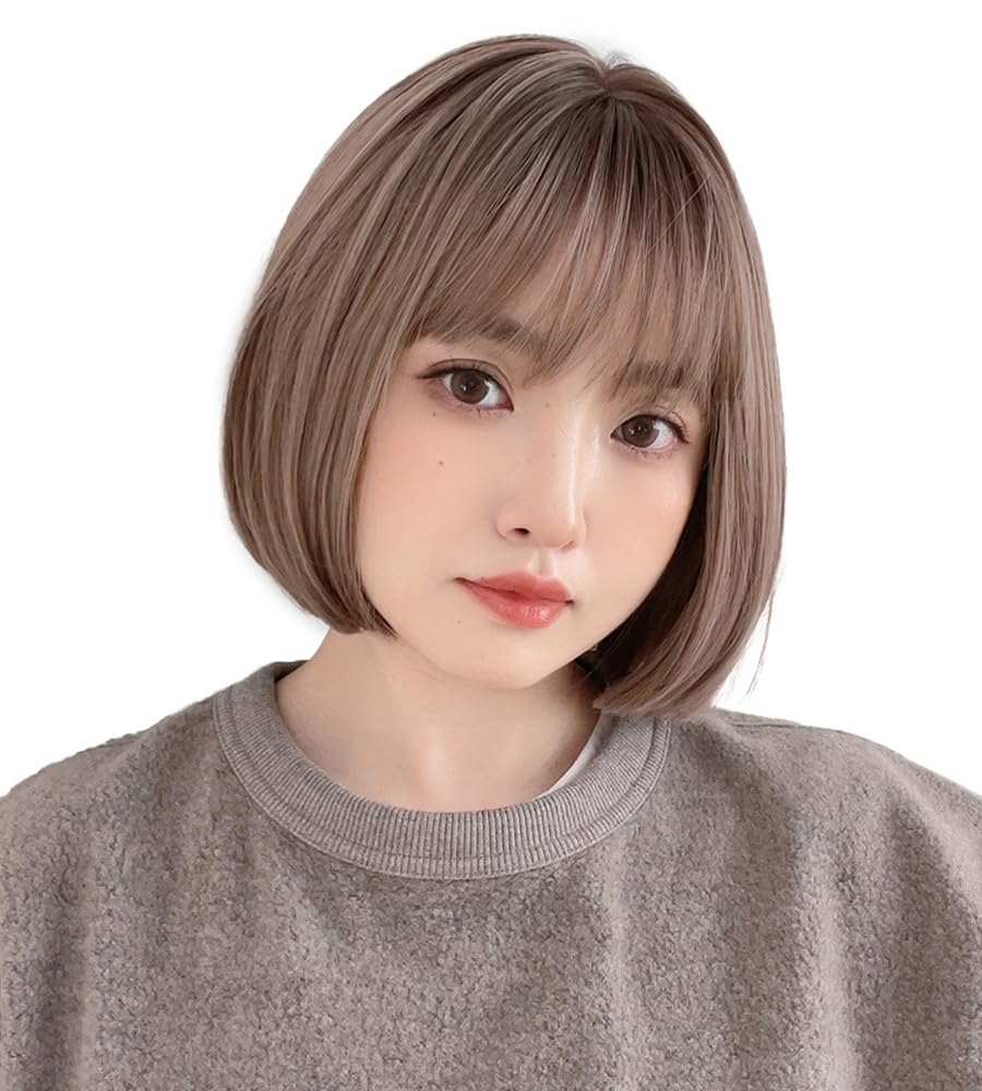 

Brightlara Wig, Bob, Short, Full Wig, Women s Wig, Black or Blonde, for Everyday Use, tf1704-RC