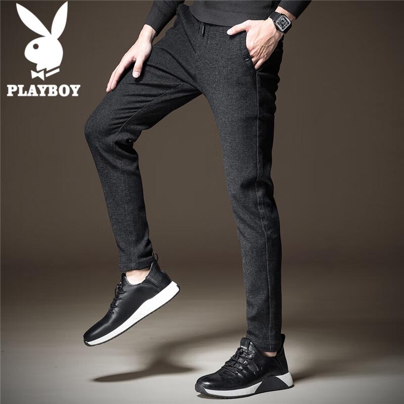PLAYBOY Men's Straight-Leg Business Casual Pants for Autumn/Winter