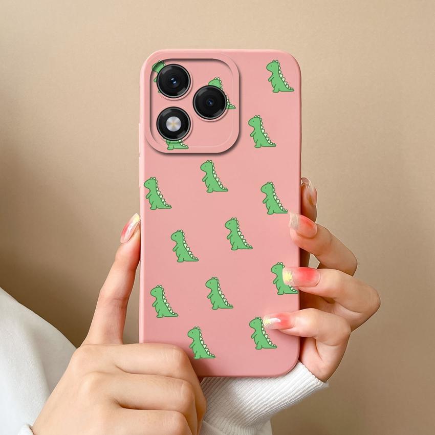 Phone Covers For Huawei Honor X9c X6b X7c X60 X5b 400 Lite X8 X8c Angry Dinosaur Patterns Soft Liquid Silicone Dustproof Shell For Huawei Bumper Cases