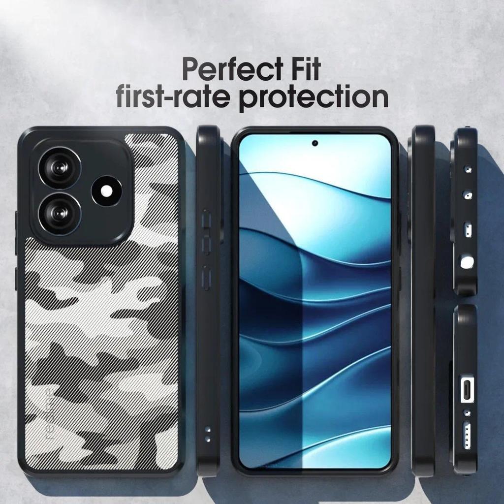 (Comes with Wrist strap)Ibmrs for Xiaomi Redmi Note 14 4G Case,ultra-sleek,raised Edges Protect Camera & Screen- Black Camo