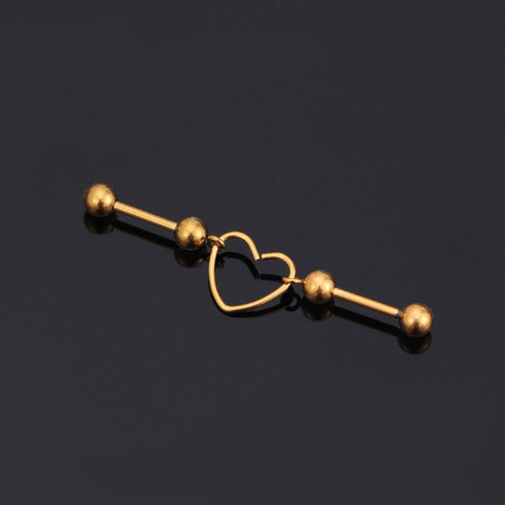 Design Lady Gothic Party Piercing Heart Earring Ear Bone Stud Women Earring Korean Style Earring