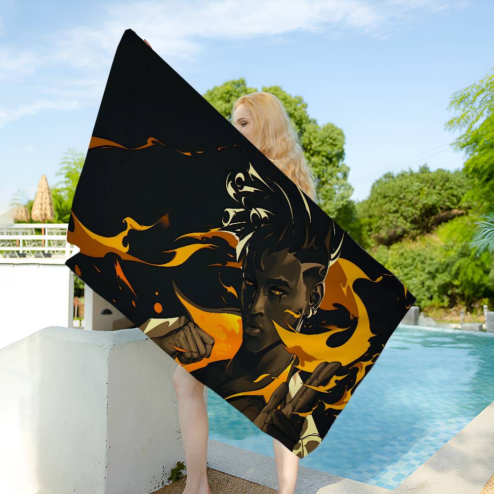 FPS Classic V-Valorants Microfiber Blanket Quick Drying Beach Towels Oversized Printing Super Absorbent Pool Towel Blanket