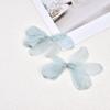 Burnt Edge Gauze Flower Trim Earrings - Petal Jewelry for DIY Holiday Style