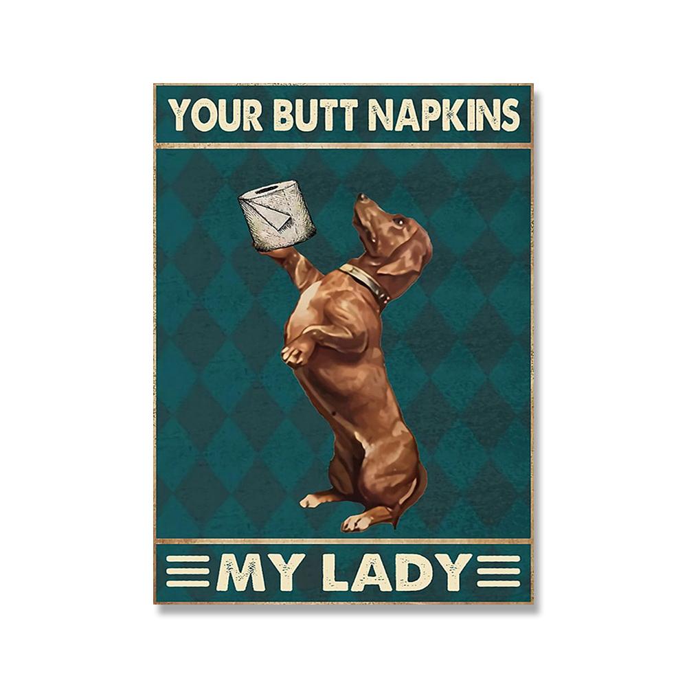 

Животное Аниме Туалетная бумага Твоя задница Салфетки Моя леди Бумага Плакат Печать Милая картинка Смешной туалет Современное украшение Без рамки 21*30cm No Frame