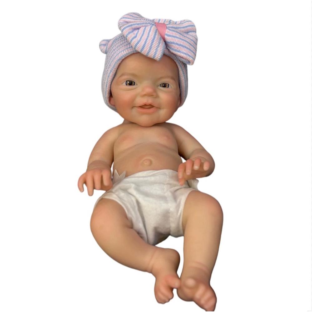 13inch Full Solid Silicone Doll Toy Silicone Lifelike Reborn Bebe Doll Toys Flexible Elastic Super Soft Squish Dolls Toys