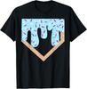 Baseball Ice Cream Dripping Baseball Home Plate Drip Unisex T-Shirt Unisex T-Shirt