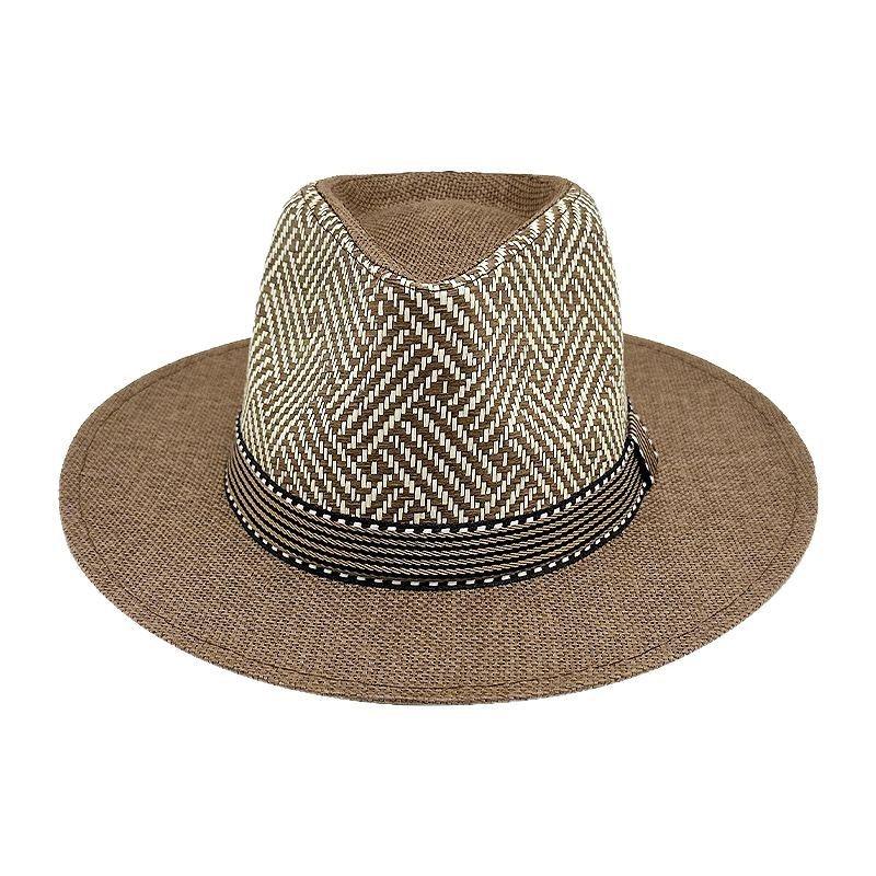 Unisex Summer Straw Hat With Short Brim And Breathable Mesh For Sun Blocking