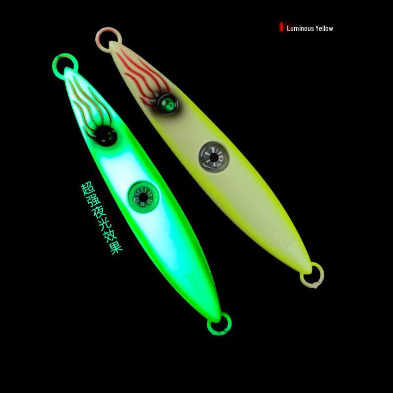 Super Bright Luminous Iron Plate Fishing Knife with Fish-Attracting Light for Overnight Sea Fishing
