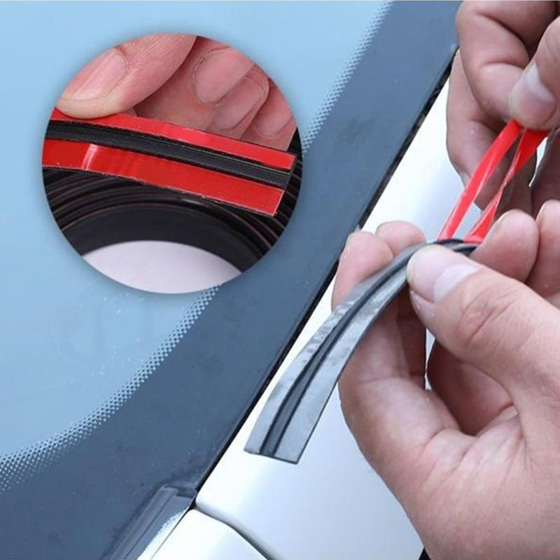 Automotive T Profile Rubber Sealing Strips 6M Noise Reduction Dustproof Waterproof Elastic Car Door Seal Weatherproof