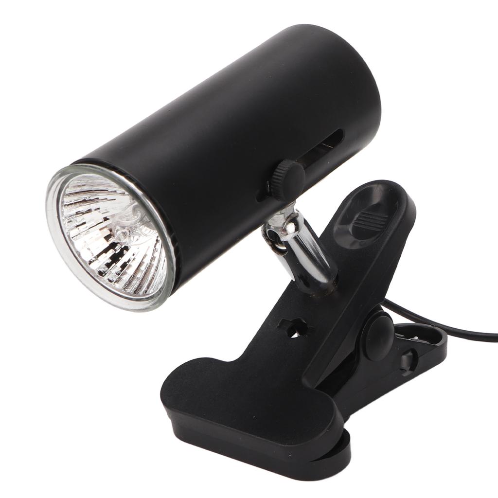 UVA UVB Reptilienlampe 50W Vollspektrum Sonnenlampe Sonnenbad Wärmelampe mit Klemme für Amphibien