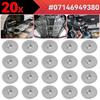 20pcs Heat Shield Nut Silver Round Bottom Plate for BMW 1 3 5 6 7 8 Series X1X2X3X5X6X7 MINI Land Rover Transmission Chassis