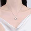 Girl Adult's Day White Gold 18K Necklaces 0.96CT Moissanite Diamond 9mm Pearl Heart Pendant Women Platinum Birthday Gift