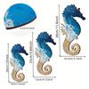 Seahorse Wall Art 3Pcs Beach Decorations Farmhouse Decor Beach Theme Decoration For Bathroom Indoor Outdoor Wall Decor