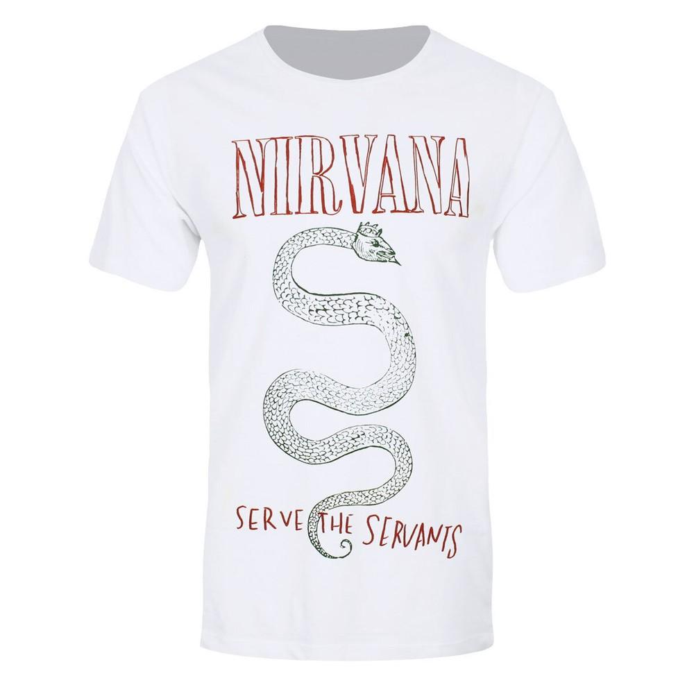 

Nirvana T-Shirt Serpent Snake Band Official White New XL