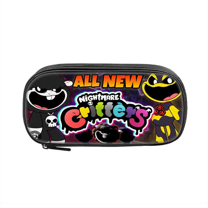 Nightmare Critters Pencil Case Nylon Storage Bag For Students And Kids