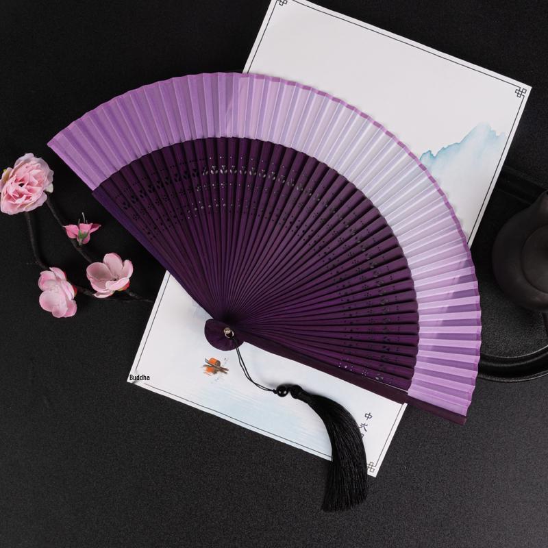 Gradient Chinese Wedding Bride Fan: Hanfu, Cheongsam, Morning Robe Prop
