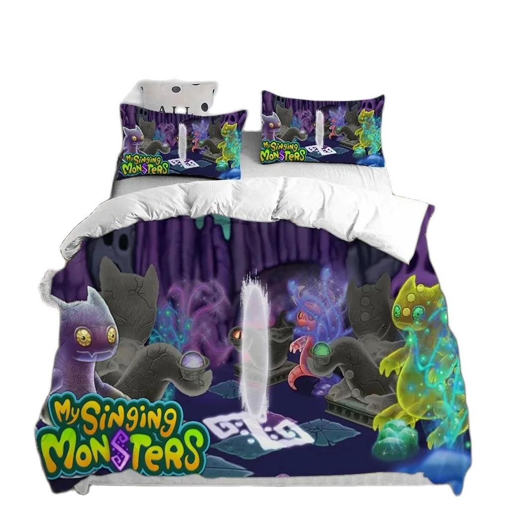 Monsters University Bettwäsche-Set Sullivan Bettbezug King Size Einzelbett Bettbezug Geeignet für Kinder und Erwachsene