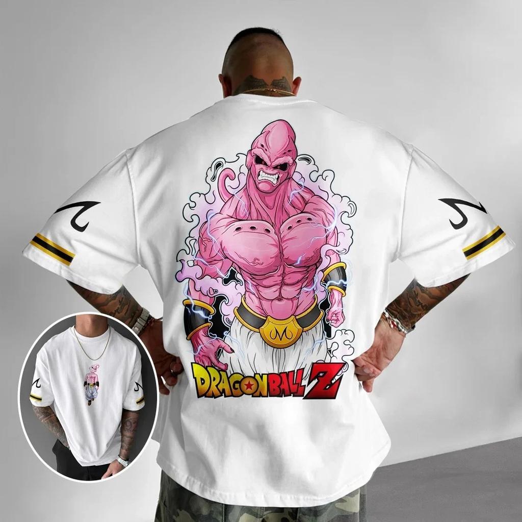 Majin Buu Cosplay Anime Manga Sports T-shirt Shirt Men's Cotton Cotton