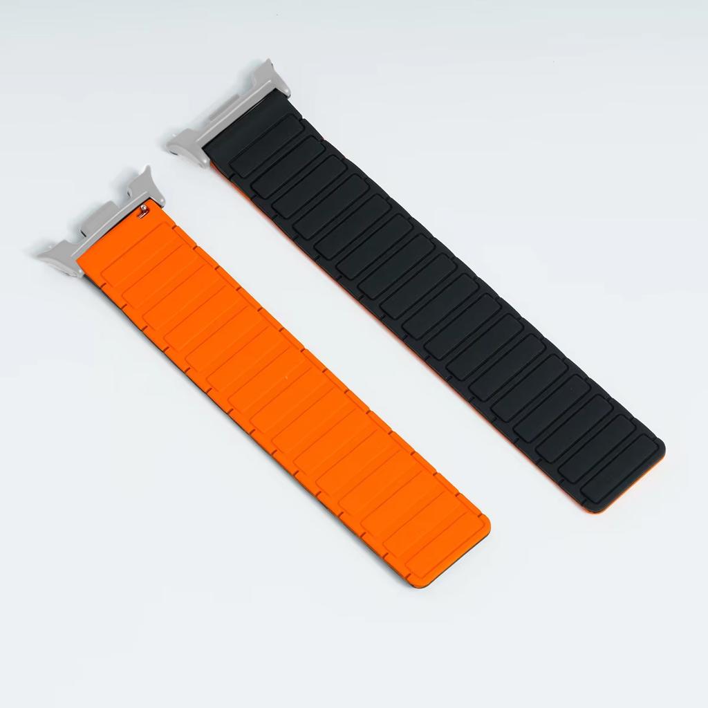 Soft Silicone Magnetic Strap for Samsung Galaxy Watch 8/8 Classic 46mm 40 44mm Sport Band for Galaxy Ultra 47mm Curved End Strap