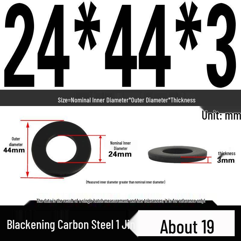 Blackened Thickened Oversized Metal Washer