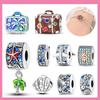 Charms Copper Sparkling Colorful Zircon Starfish Conch Coconut Tree Clip Charm Spacer Bead Fit Diy Fine Jewelry Gifts Making