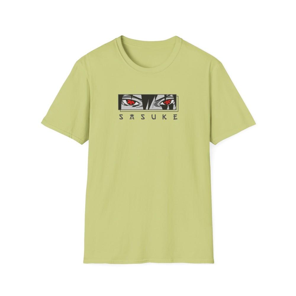 Unisex Jl Anime TShirt Softstyle Back Front Printed Sazuke Uchiha S
