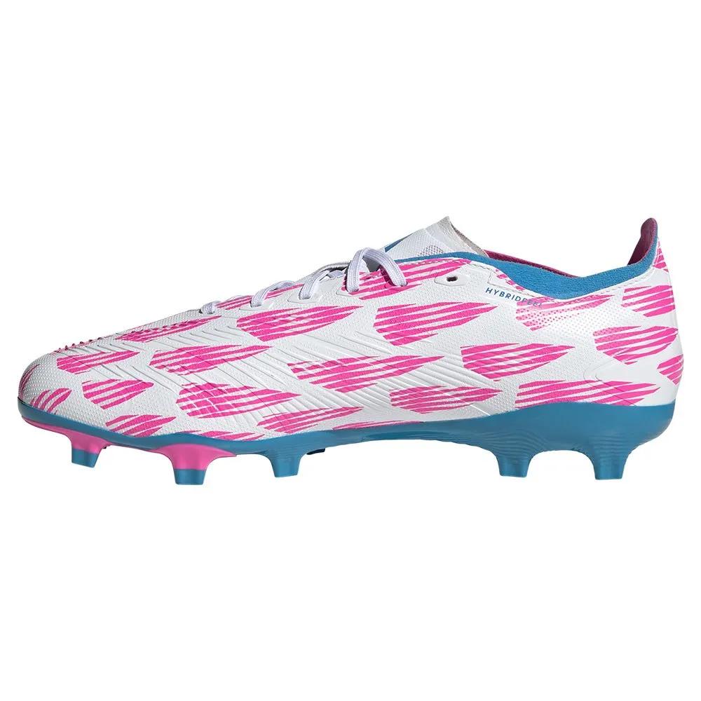 Adidas predator league fg soccer shoes hybridfeel upper White/Blue/Pink