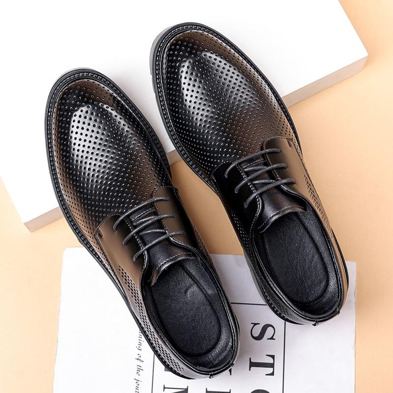 

Height-increasing shoes men s cm hollow low-top men s inner height-increasing leather shoes with laces and thick soles CM 37