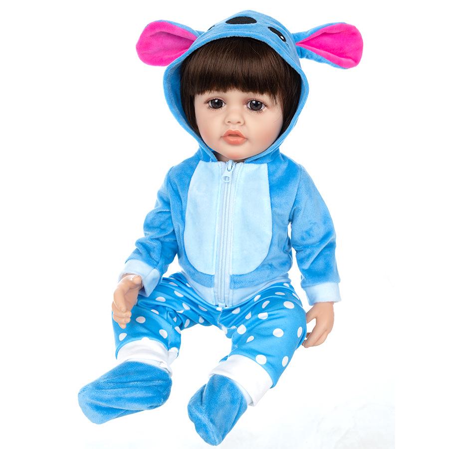 22-Inch Reborn Doll Clothes - Animal Cartoon Series Baby Soft Glue Outfit (55CM)