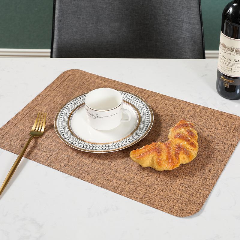 

6 шт. коврик под столовые приборы коврик под столовые приборы коврик под стол теплоизоляция искусственная кожа водонепроницаемые салфетки подставка под миску кухня нескользящая 6Pcs