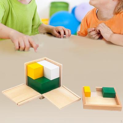 Binomial Cube - Building Cubes, 3D Puzzle Educational Toys, Wooden Blocks, Teaching Aids for Boys