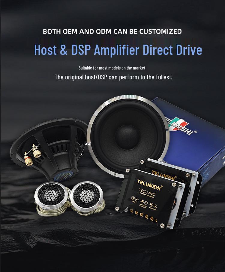 Aluminum Car Audio 6.5" Full-Range Two-Way Speaker System
