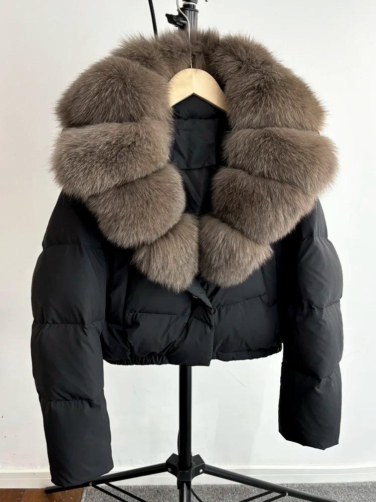 Большой меховой воротник теплый хлопковый костюм S